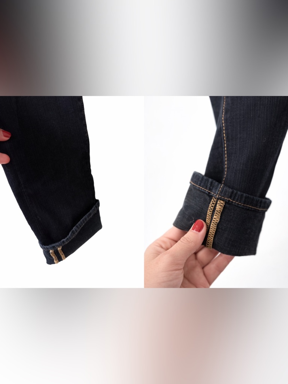 Express X2 Vintage Y2K Low Rise Straight Leg Stretch Jeans Dark Wash, 2 LONG - Picture 8 of 16